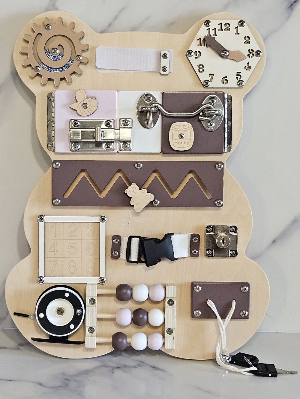 NEW - Interactive Wooden Activity Board for Kids